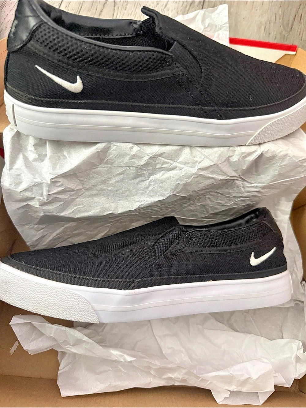 Nike Court Legacy Slip Black & White US 7